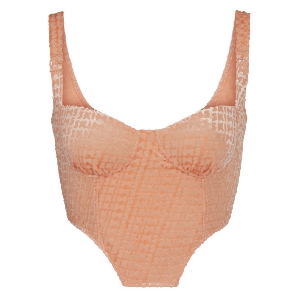 NWT Skims Velvet Peach Corset Top
